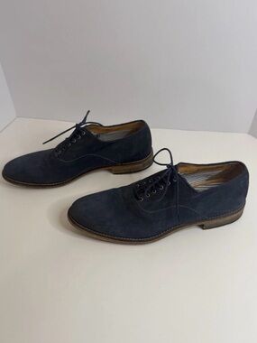 Bespoken New York Navy Suede Oxfords Men's 42 US 9 Made in Italy Leather Sole